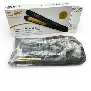 Hot Tools Pro Artist‎ Mini Travel Flat Iron with Gold Ceramic Plates